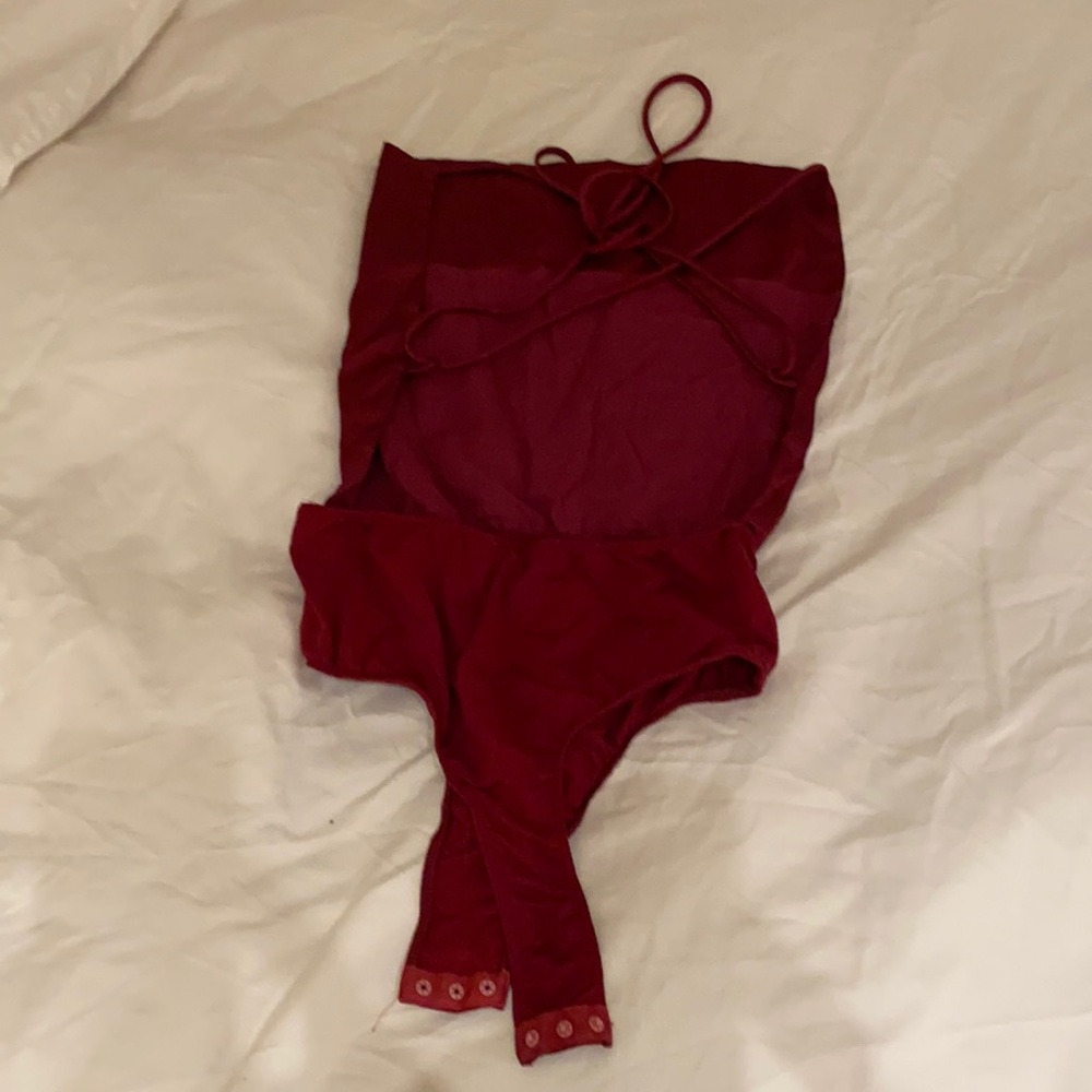 Wine-red bodysuit
